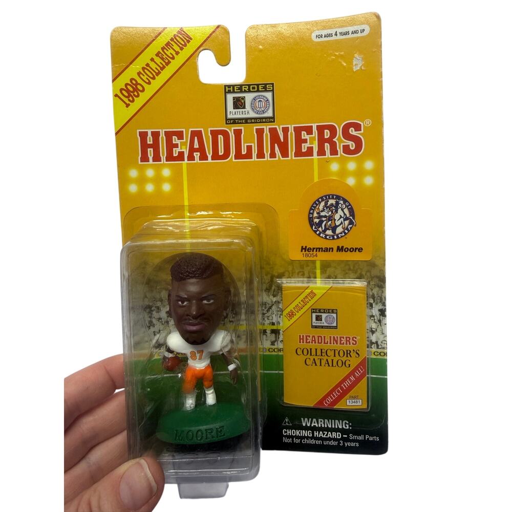 Headliners Herman Moore University Of Virginia Miniature Figure Corinthian 1998